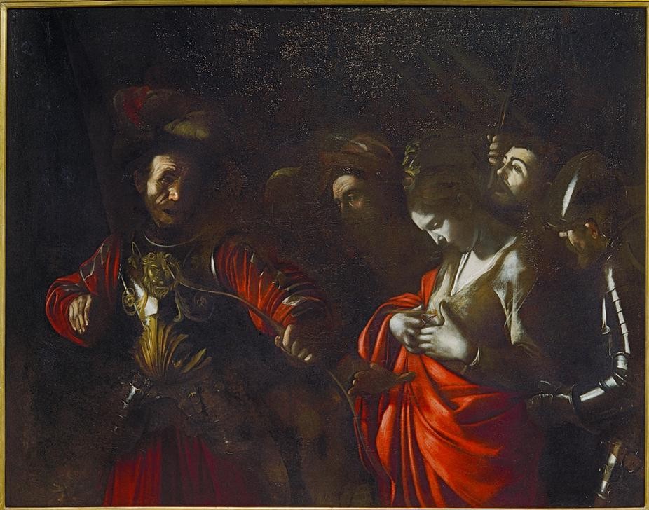 Caravaggio, Das Martyrium der Heiligen Ursula (Heilige, Martyrium, Tod, Wunde, Folter, Religion, Christentum,  Neues Testament, Bibel, Hell-Dunkel, Barock, Klassiker, Malerei, Wunschgröße, Wohnzimmer)