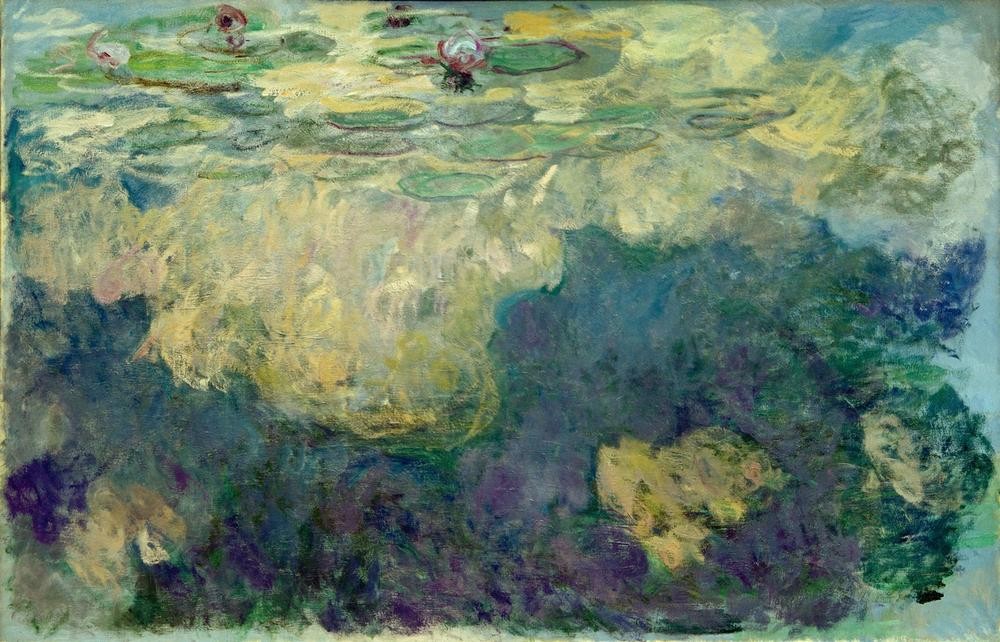 Claude Monet, Nymphéas (Botanik,Gewässer,Kunst,Landschaft,Wasser,Wasserpflanze,Impressionismus,See,Seerose,Französische Kunst,Blume,Wasserlilie)