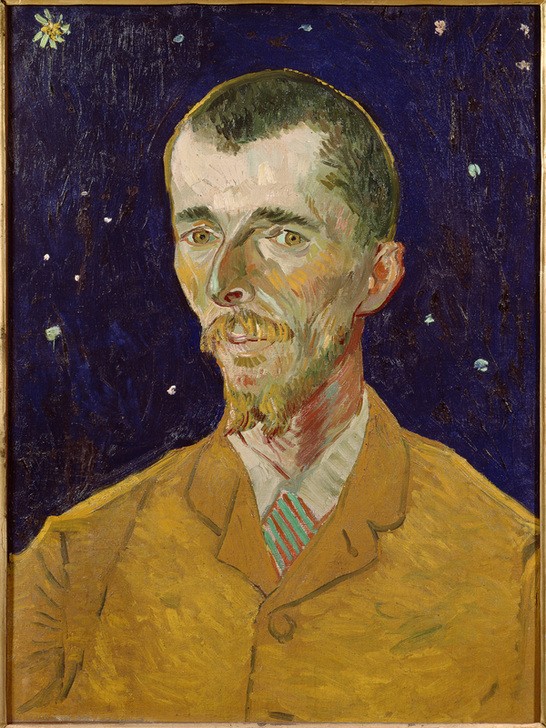 Vincent van Gogh, Bildnis des belgischen Dichters Eugene Boch (Dichter,Literatur,Maler (Künstler),Mann,Impressionismus,Bart,Portrait,Niederländische Kunst,Holländische Kunst,Brustbild,Mehrfachbegabung,Person,Frisur)