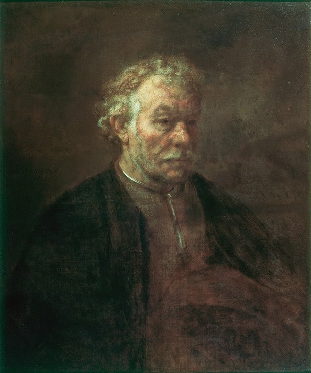 Rembrandt Harmenszoon van Rijn, Rembrandts Bruder Adriaen Harmensz. van Rijn (?) (Kunst,Mann,Mensch,Bart,Barock,Portrait,Niederländische Kunst,Holländische Kunst,Bruder,Bruder Von Berühmten,Alter Mann,Brustbild)