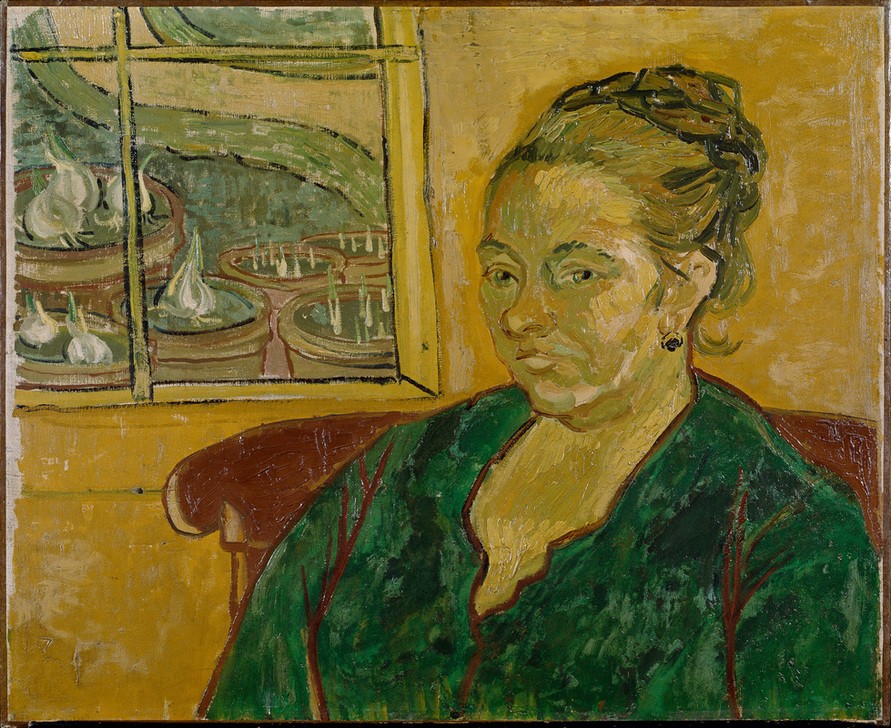 Augustine Roulin, Bildnis Augustine Roulin (Fenster,Frau,Kunst,Mensch,Impressionismus,Portrait,Niederländische Kunst,Holländische Kunst,Brustbild,Kleinbuergertum)