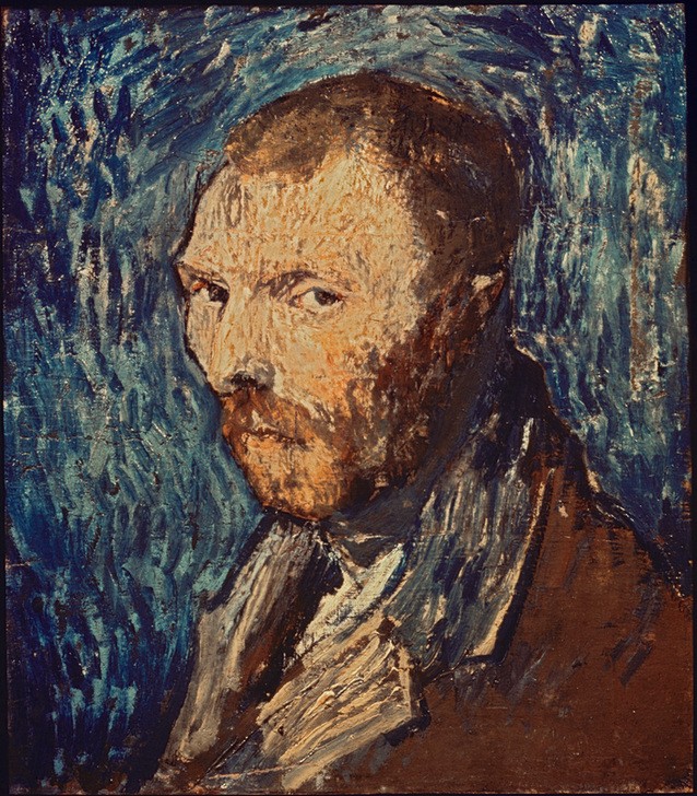 Vincent van Gogh, Selbstbildnis (Künstler,Kunst,Maler (Künstler),Mann,Impressionismus,Selbstbildnis,Portrait,Niederländische Kunst,Holländische Kunst,Kopf,Person)