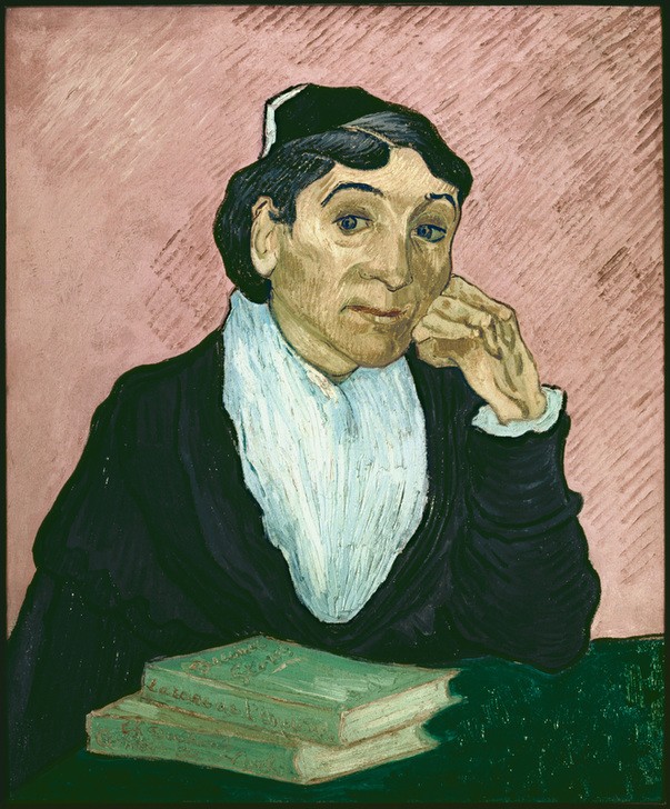 Vincent van Gogh, L’Arlésienne  (Bücher, Frau, Südfranzösin, Menschen, Klassische Moderne, Impressionismus, Wohnzimmer, Treppenhaus, Wunschgröße, bunt)