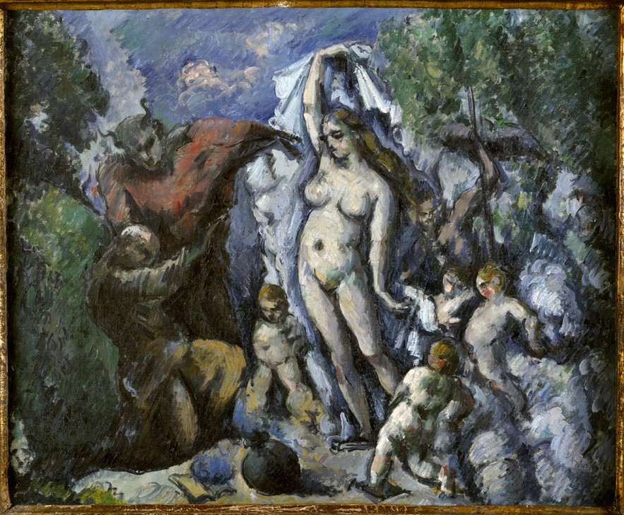 Paul Cézanne, La Tentation de saint Antoine (Christentum,Erotik,Frau,Heilige,Kunst,Religion,Impressionismus,Akt,Verführung,Halluzination,Eremit,Askese,Heiligenlegende,Versuchung,Französische Kunst,Keuschheit,Sexualität,Erotische Phantasie,Heiliger)