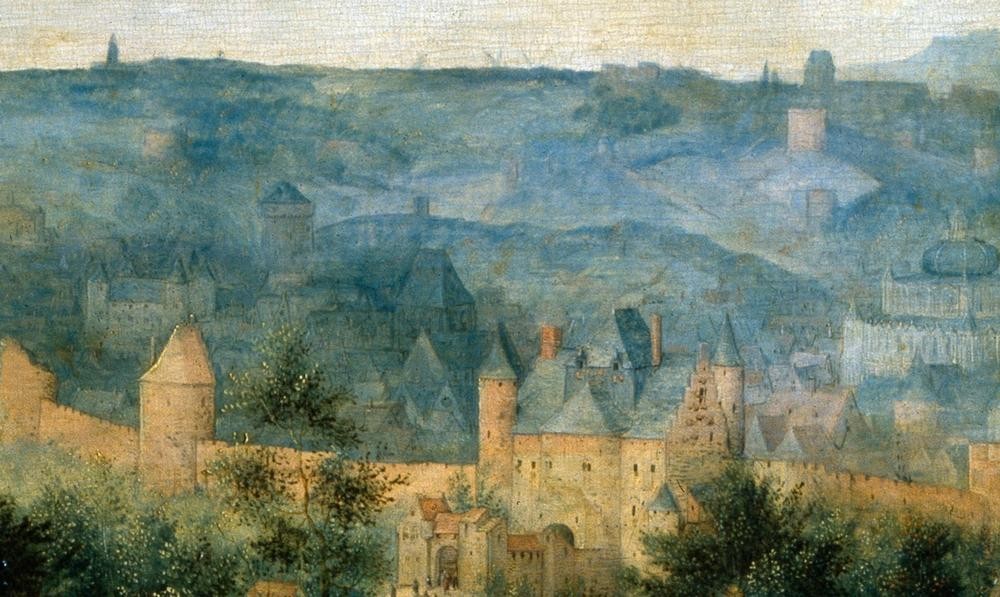 Pieter Brueghel der Ältere, Die Kreuztragung Christi (Christentum,Religion,Renaissance,Neues Testament,Bibel,Kreuztragung,Niederländische Kunst,Passion Christi,Ausschnitt)