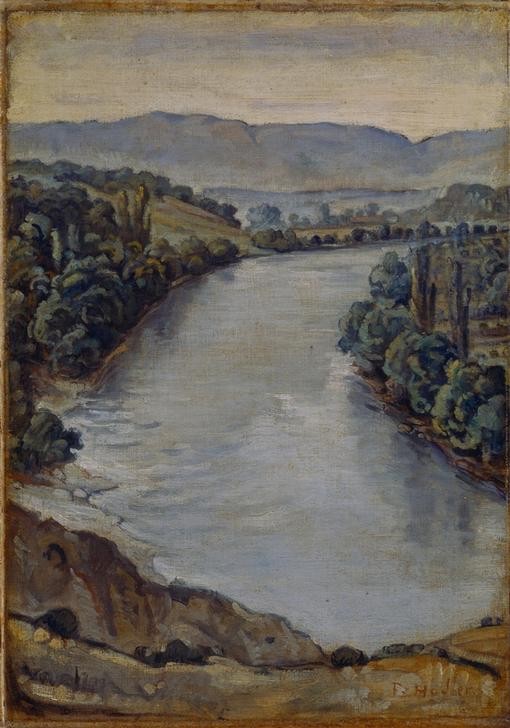Ferdinand Hodler, Die Ufer der Arve (Kunst,Landschaft,Fluss,Tal,Schweizerische Kunst,Ufer)
