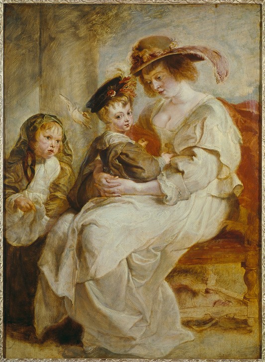 Peter Paul Rubens, Helene Fourment und ihre Kinder (Familie,Flämische Kunst,Gruppenbild,Kind,Kunst,Mutter Und Kind,Barock,Ehefrau Von Berühmten,Portrait,Künstlerfrau,Niederländische Kunst,Zärtlichkeit,Kleidung (Allgemein),Person)