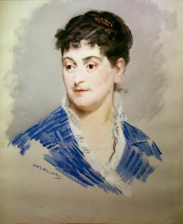 Edouard Manet, Portrait de Mme Emile Zola (Ehefrau,Frau,Kunst,Ehefrau Von Berühmten,Portrait,Französische Kunst,Brustbild,Person)