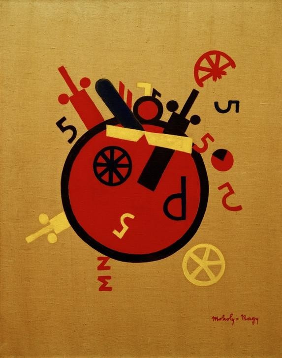 Laszlo Moholy-Nagy, Großes Rad (Bauhaus,Rad,Ziffer,Abstrakte Kunst,Ungarische Kunst,Glück,Glücksrad,Mechanik,Rad Der Fortuna,Abstraktion,Symbolik)