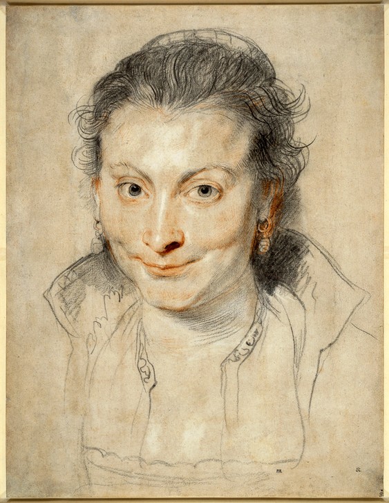Peter Paul Rubens, Portrait of Isabella Brant (Frau, Lady, Dame, Portrait,   Eleganz, Gesicht, Studie, Barock, Klassiker, Zeichnung, Schlafzimmer, Treppenhaus, Wohnzimmer, bunt)