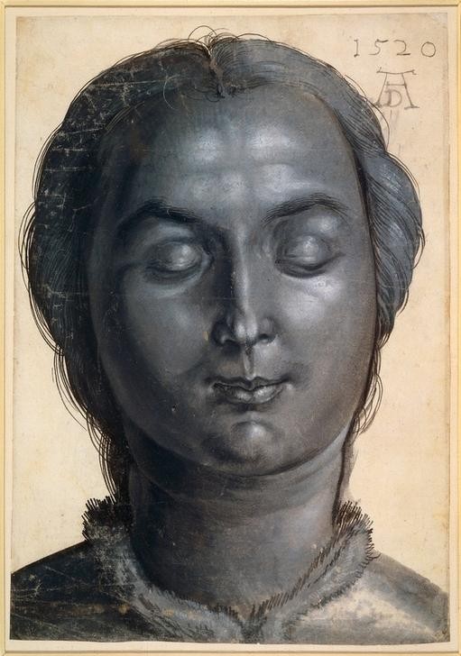 Albrecht Dürer, Kopf einer Frau (Renaissance,Portrait)