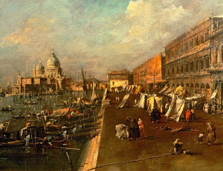 Giovanni Antonio Canaletto, Riva dei Schiavoni (Venedig, Städte, Italien, Paläste, Architektur, Barock, Vedute, Klassiker, Wunschgröße, Wohnzimmer)