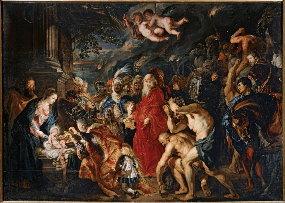 Peter Paul Rubens, Adoration of the Three Magi (Christentum,Gold,Infant,Religion,Maria Mit Kind)