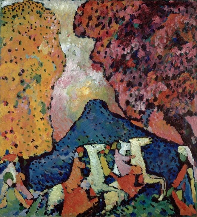 Wassily Kandinsky, Blauer Berg (Kunst,Landschaft,Expressionismus,Russische Kunst,Jahrhundertwende,Abstraktion,Berg,Neue Kuenstlervereinigung Muenchen)