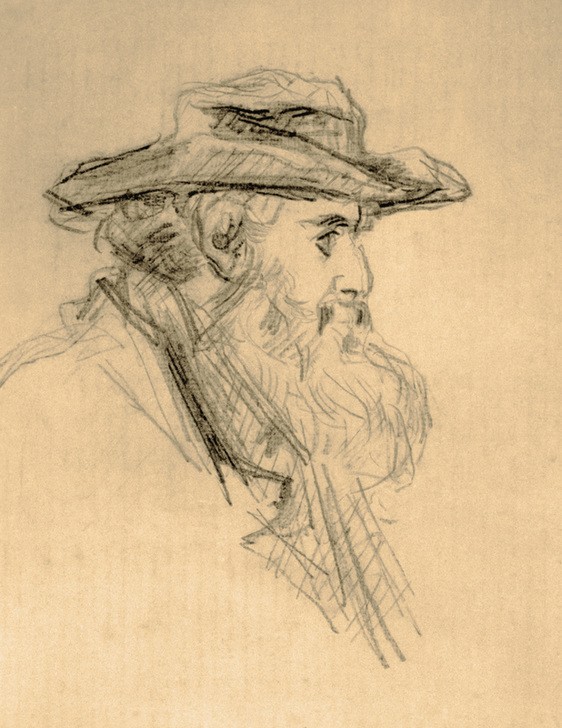 Paul Cézanne, Camille Pissarro (Grafiker,Künstler,Maler (Künstler),Mann,Impressionismus,Portrait,Französische Kunst,Alter Mann,Person)