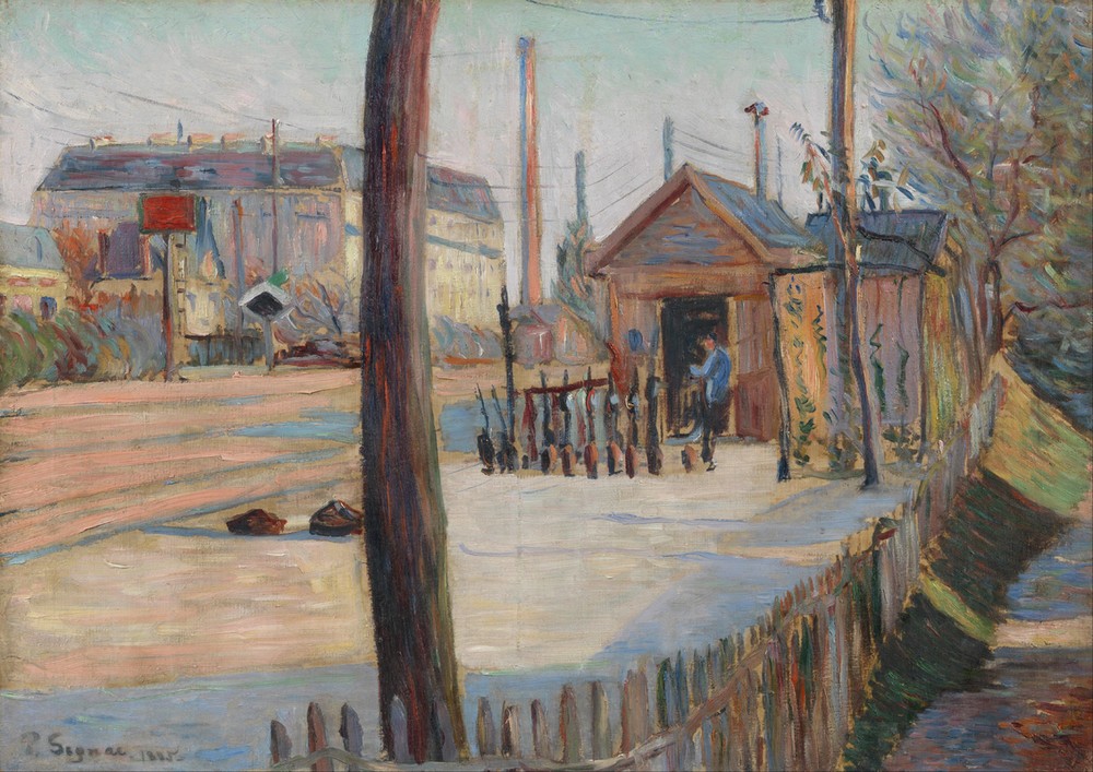 Paul Signac, Railway junction near Bois-Colombes (Bahnhof,Eisenbahn,Impressionismus,Französische Kunst)