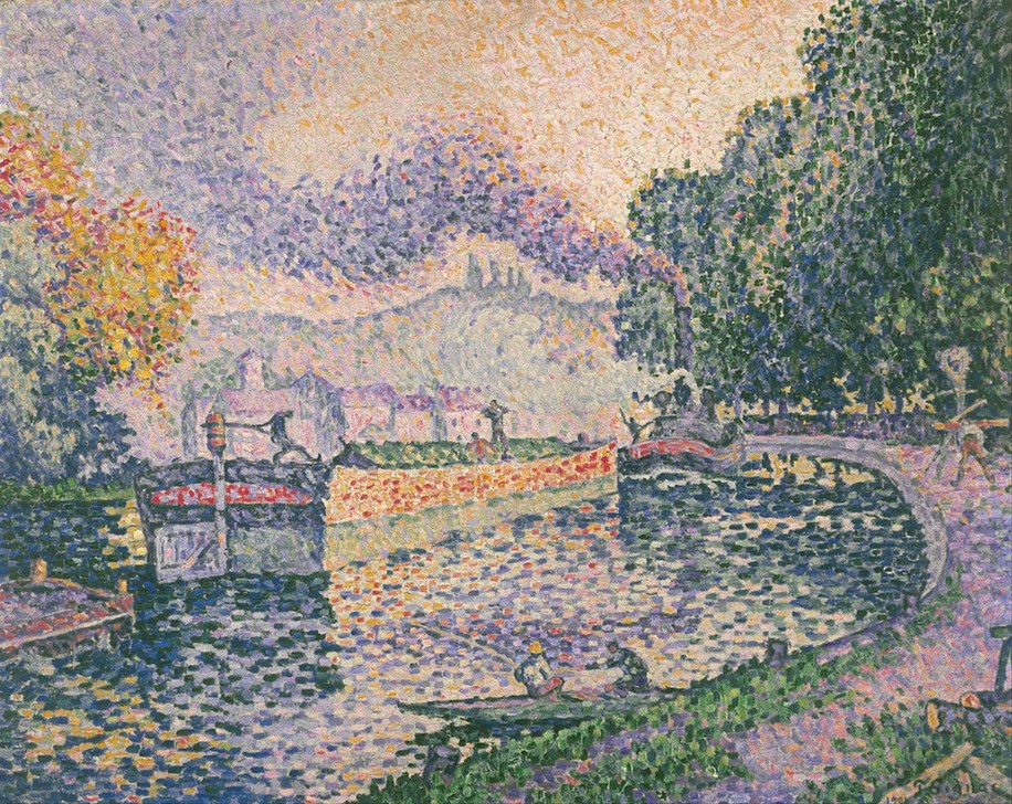 Paul Signac, The Tugboat, Canal in Samois.