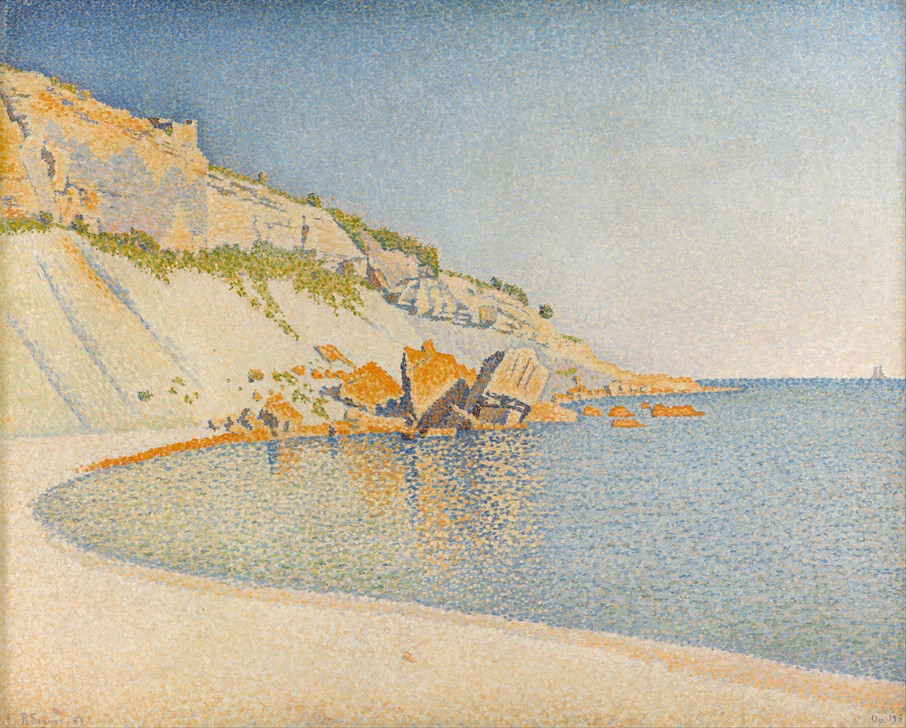 Paul Signac, Cassis, Cap Lombard, Opus (Küste,Landschaft,Strand,Meer,Pointillismus,Französische Kunst,Bucht)