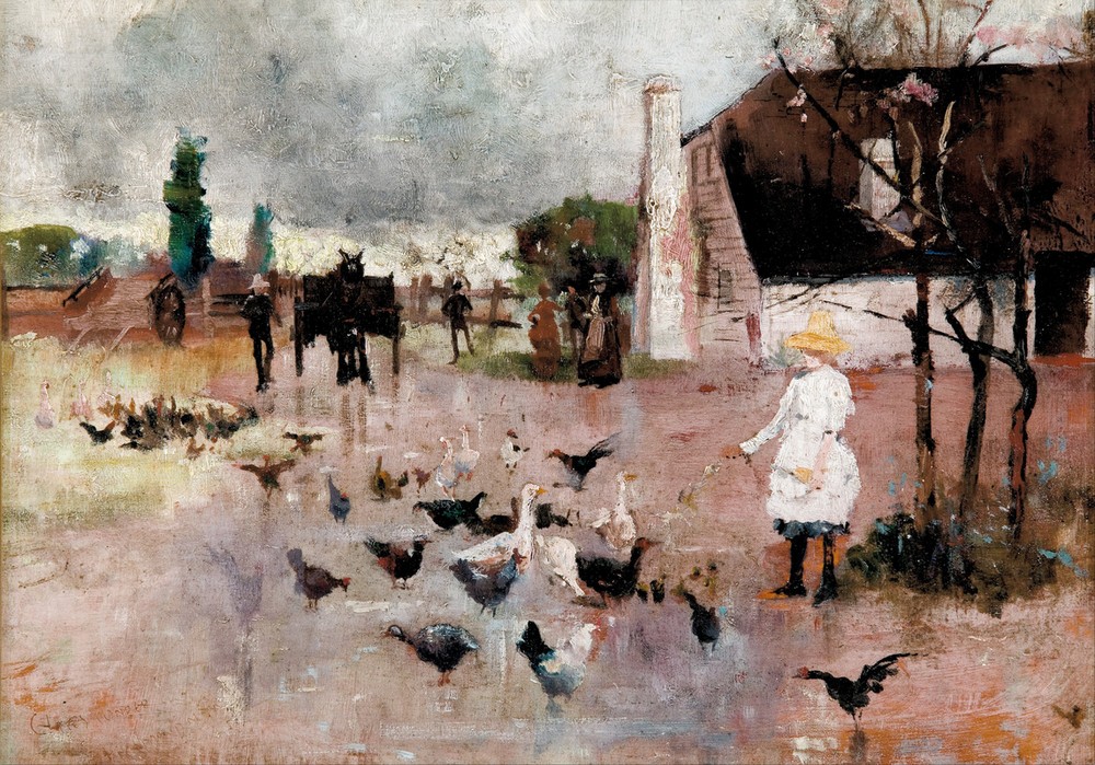 Charles Conder, Tea-time (Impressionismus, Wunschgröße, Klassiker, Malerei, Wohnzimmer)