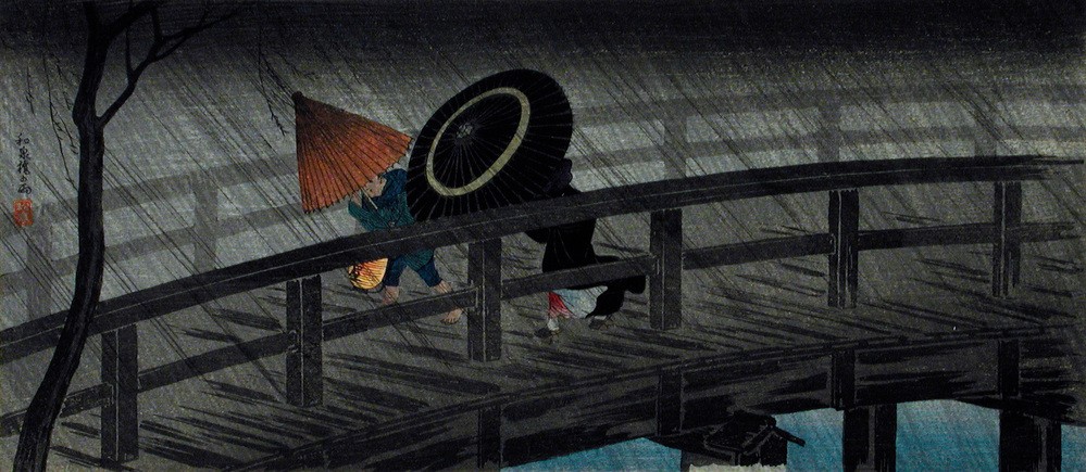 Takahashi Hiroaki, Regen auf der Izumi-Brücke 
