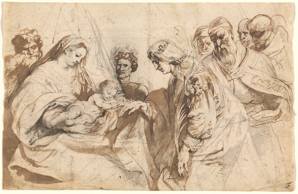 Anthonis van Dyck, The Mystic Marriage of Saint Catherine, ca 1618 (Christentum,Flämische Kunst,Heilige,Kunst,Barock,Heiligenlegende,Niederländische Kunst,Mystische Vermählung)