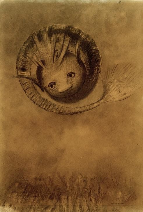 Odilon Redon, Chimère (Kunst,Mythologie,Symbolismus, Fabelwesen,Französische Kunst,Chimära,Griechisch-Römische Mythologie, Wunschgröße)
