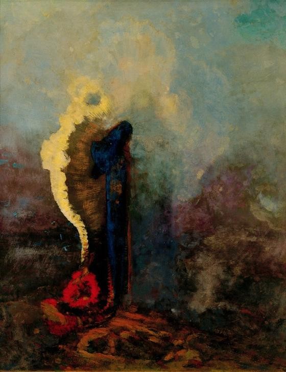 Odilon Redon, Le Rêve (Kunst,Traum,Symbolismus,Französische Kunst,Jahrhundertwende,Schlafen (Schlaf),Farbigkeit,Phantasie,Farbe)
