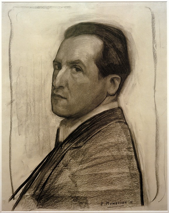 Piet Mondrian, Selbstporträt (Künstler,Kunst,Maler (Künstler),Mann,Selbstbildnis,Portrait,Niederländische Kunst,Blick Aus Dem Bild,Brustbild,Person)