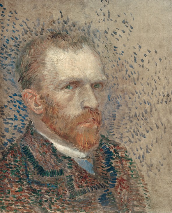 Vincent van Gogh, Selbstbildnis (Künstler,Maler (Künstler),Mann,Impressionismus,Selbstbildnis,Portrait,Niederländische Kunst,Brustbild,Person)