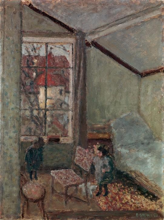 Pierre Bonnard, Intérieur d’atelier avec deux enfants (Atelier,Architektur,Kind,Künstler,Kunst,Maler (Künstler),Impressionismus,Interieur,Französische Kunst,Innenansicht)