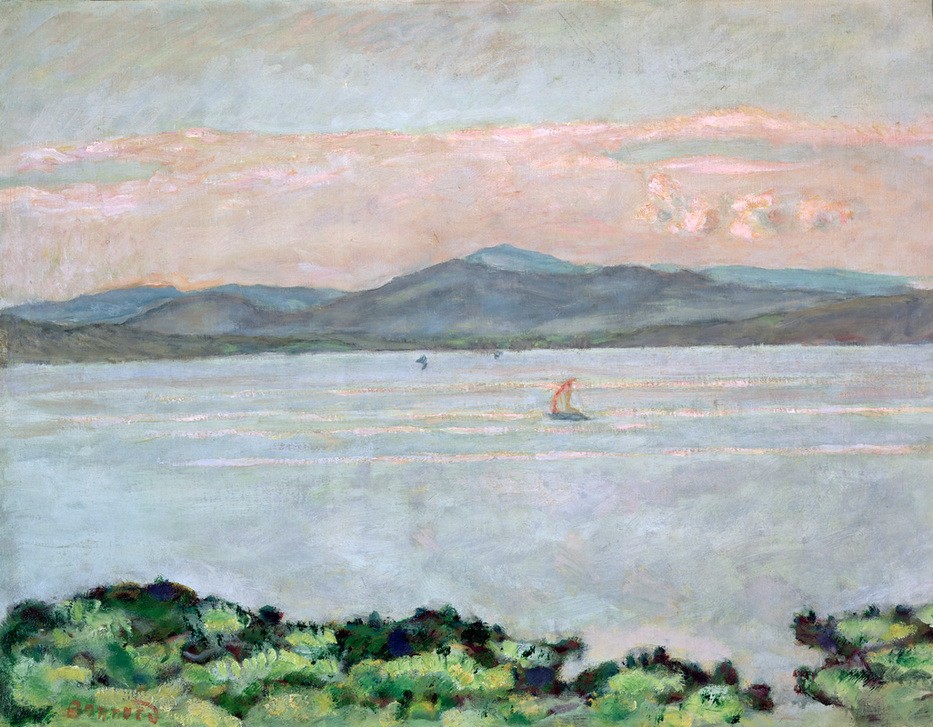 Pierre Bonnard, Der Golf von Saint-Tropez (Küste,Kunst,Landschaft,Segelschiff,Meer,Segelboot,Französische Kunst,Bucht,Nabis,Golf (Bucht))