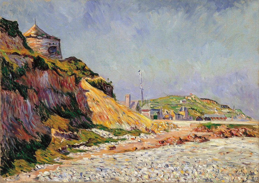 Paul Signac, Port-en-Bessin, The Beach (Öl,Französische Kunst)