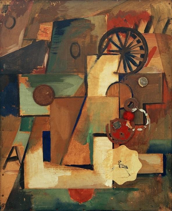 Kurt Schwitters, für meinen lieben Syndetikon (Dadaismus,Deutsche Kunst,Geometrie,Kunst,Metall,Rad,Geometrisch,Abstrakte Kunst,Knopf (Knöpfe),Form)