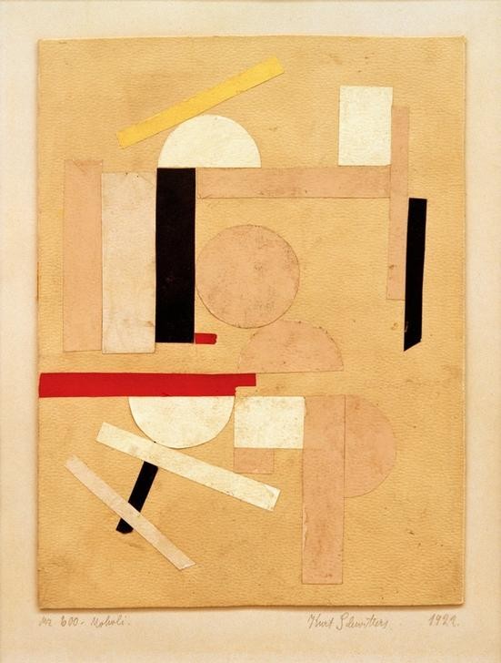 Kurt Schwitters, Mz. 600. Moholi. (Dadaismus,Deutsche Kunst,Geometrie,Kunst,Geometrisch,Abstrakte Kunst,Form)