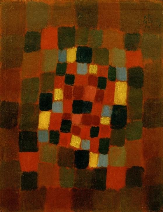 Paul Klee, Buntes Beet (Bauhaus,Expressionismus,Der Blaue Reiter,Abstrakte Kunst,Schweizerische Kunst,Abstraktion,Blumenbeet,Form,Farbigkeit,Beet,Farbe)