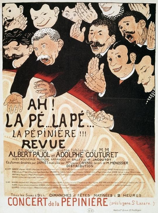 Felix Vallotton, Ah! la Pé… la Pé.. la Pépiniére (Kabarett Und Variete,Kabarett,Kunst,Theater,Variete (Entertainment),Werbung,Plakat,Revue (Musiktheater),Publikum,Schweizerische Kunst,Nabis,Zuschauer,Klatschen (Applaus))