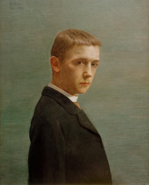 Felix Vallotton, Autoportrait à l’âge de vingt ans (Grafiker,Jugend (Lebensalter),Künstler,Maler (Künstler),Mann,Selbstbildnis,Portrait,Französische Kunst,Schweizerische Kunst,Person,Junger Mann)