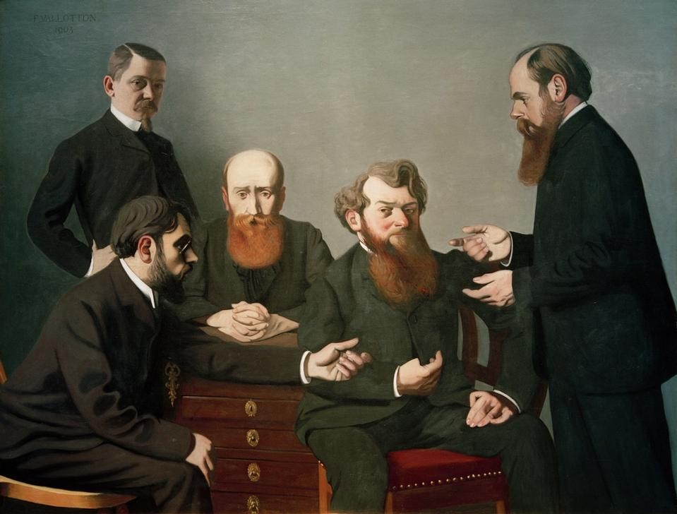 Felix Vallotton, Les cinq peintres (Gruppenbild,Künstler,Maler (Künstler),Mann,Portrait,Künstlervereinigung,Französische Kunst,Schweizerische Kunst,Nabis,Jahrhundertwende)