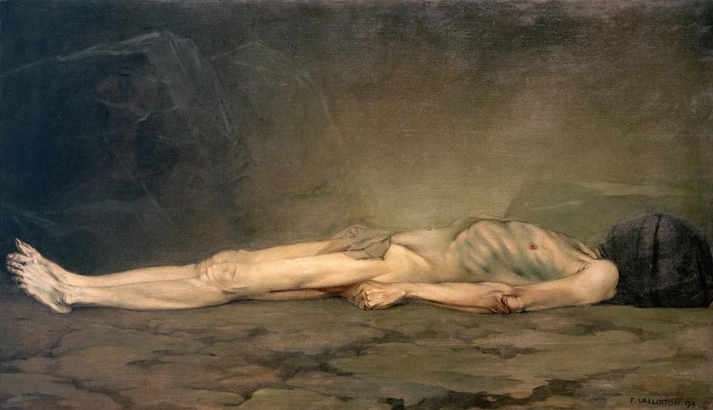 Felix Vallotton, Le cadavre (Leiche,Mensch,Tod,Französische Kunst,Verwesung,Schweizerische Kunst,Nabis,Verhüllung (Abdeckung))