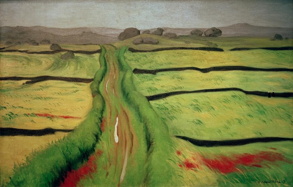 Felix Vallotton, Chemin dans la lande (Kunst,Landschaft,Weg,Französische Kunst,Schweizerische Kunst,Heide (Landschaft),Nabis)