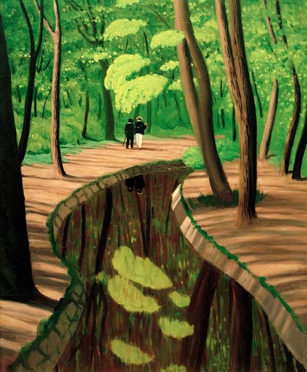 Felix Vallotton, Sousbois, Bois de Boulogne (Garten Und Park,Kunst,Landschaft,Park,Wald,Französische Kunst,Schweizerische Kunst,Nabis,Landschaftspark)
