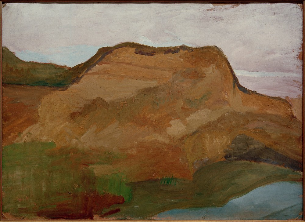 Paula Modersohn-Becker, Sandkuhle (Deutsche Kunst,Kanal,Kunst,Landschaft,See,Fluss,Frauenkunst,Spiegelung,Sand,Hügel,Worpsweder Künstlerkolonie,Jahrhundertwende)