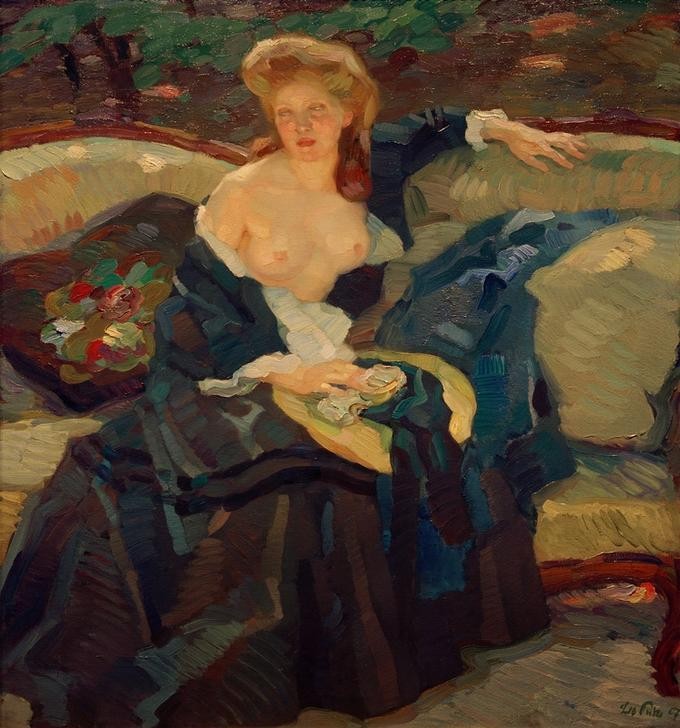 Leo Putz, Sommerträume  (Mensch und Gesellschaft,  Wunschgröße, Impressionismus, Klassische Moderne, Wohnzimmer,)