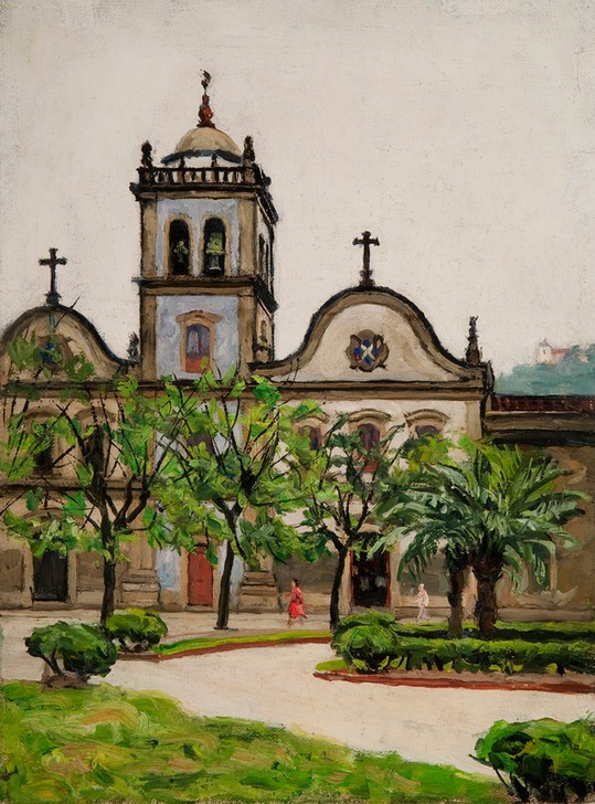 Dario Villares Barbosa, Convento do Carmo, Santos (Kirche, Kloster, Bauwerk, Architektur, Karmelitenkloster, Brasilien, Wunschgröße, Expressionismus, Wohnzimmer)