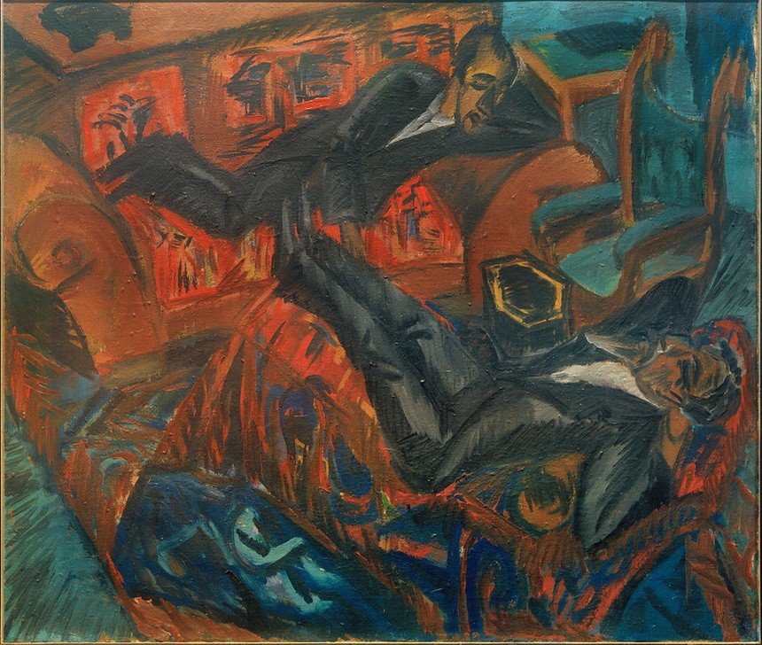 Ernst Ludwig Kirchner, Zwei Freunde im Gespräch
