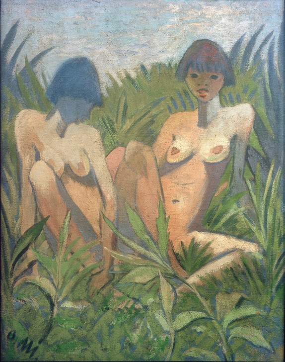 Otto Mueller, Zwei Mädchen im Schilf (Natur)