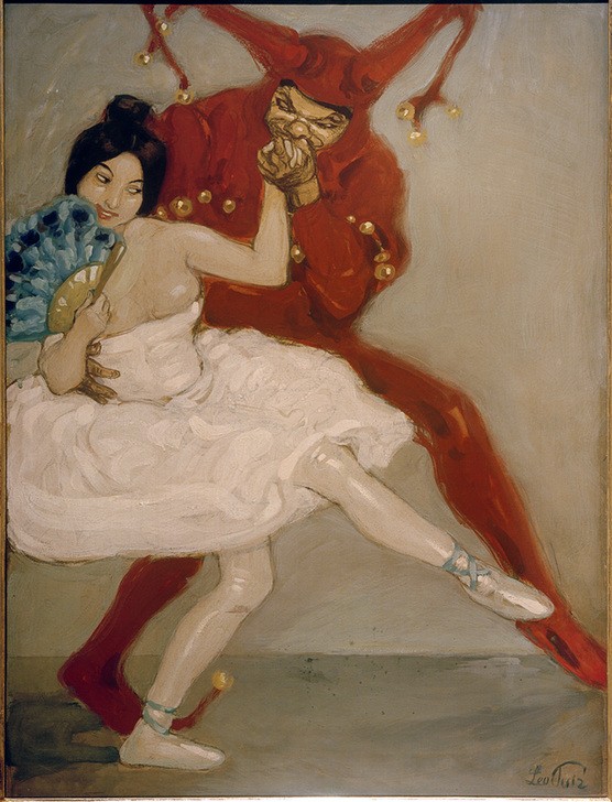 Leo Putz, Till Eulenspiegel und Balletteuse  (Kultur und Unterhaltung,  Wunschgröße, Impressionismus, Klassische Moderne, Wohnzimmer,)