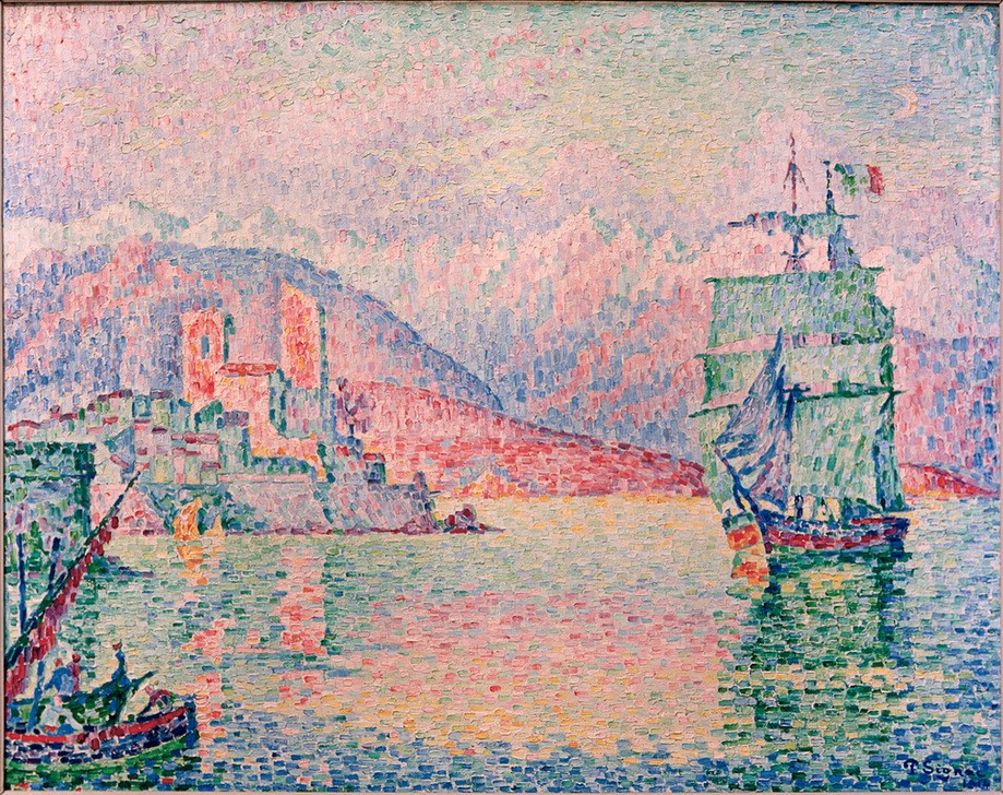 Paul Signac, Hafen von Antibes im Abendlicht  (Orte und Reise