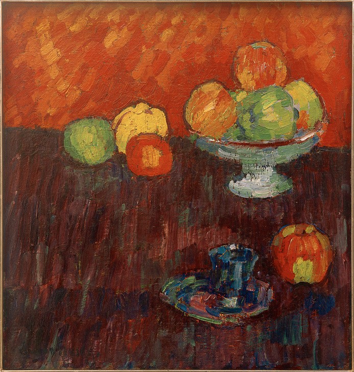 Alexej von Jawlensky, Stillleben mit Äpfeln und blauer Tasse 