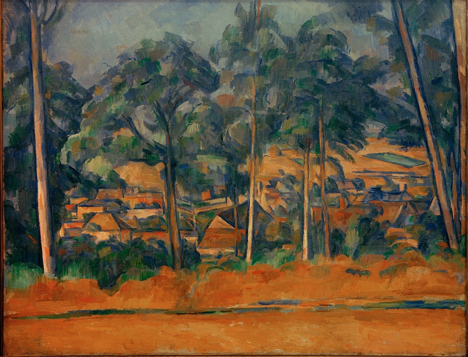 Paul CÉzanne, Dorf hinter Bäumen  (Orte und Reise